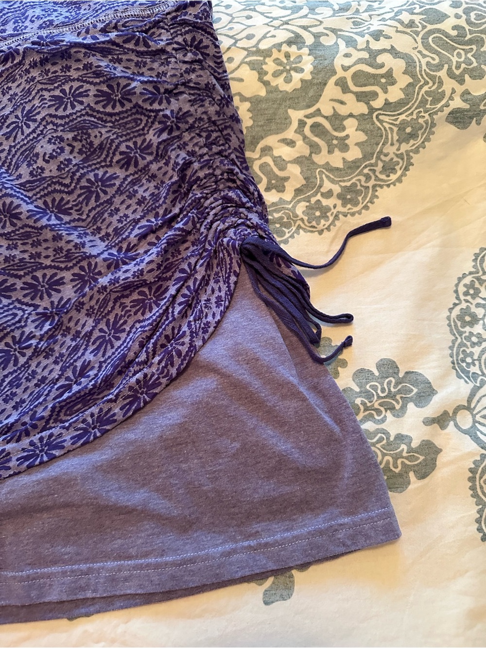 Athleta Purple Patterned Layered Knit Skirt size S - Picture 3 of 6